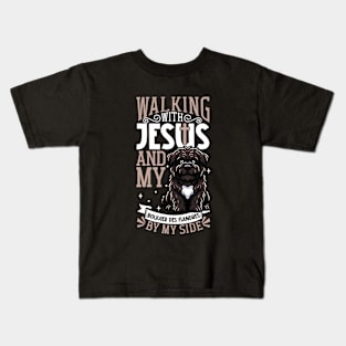 Jesus and dog - Bouvier des Flandres Kids T-Shirt